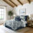 Provence Navy/White Standard Cotton Duvet Cover Set-60308542