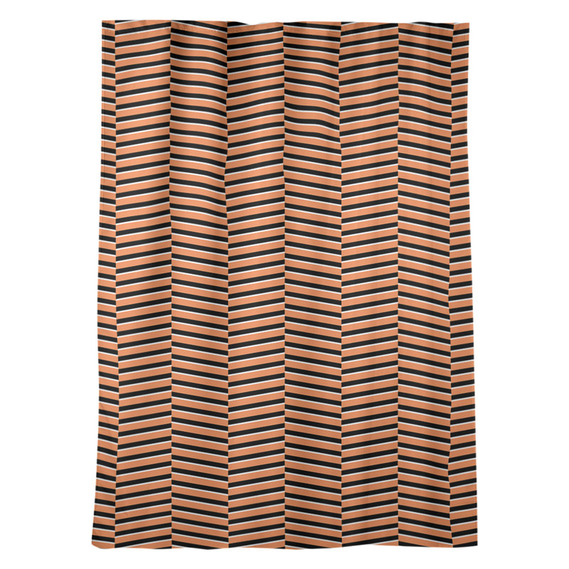 Jaya Room Darkening Curtain Single Panel, Orange