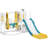 Qaba 6 In 1 Toddler Slide And Swing Set, Baby Slide For Age 1-3 Years With Basketball Hoop, Climber, Storage Space, Telescope, Indoor Playground
