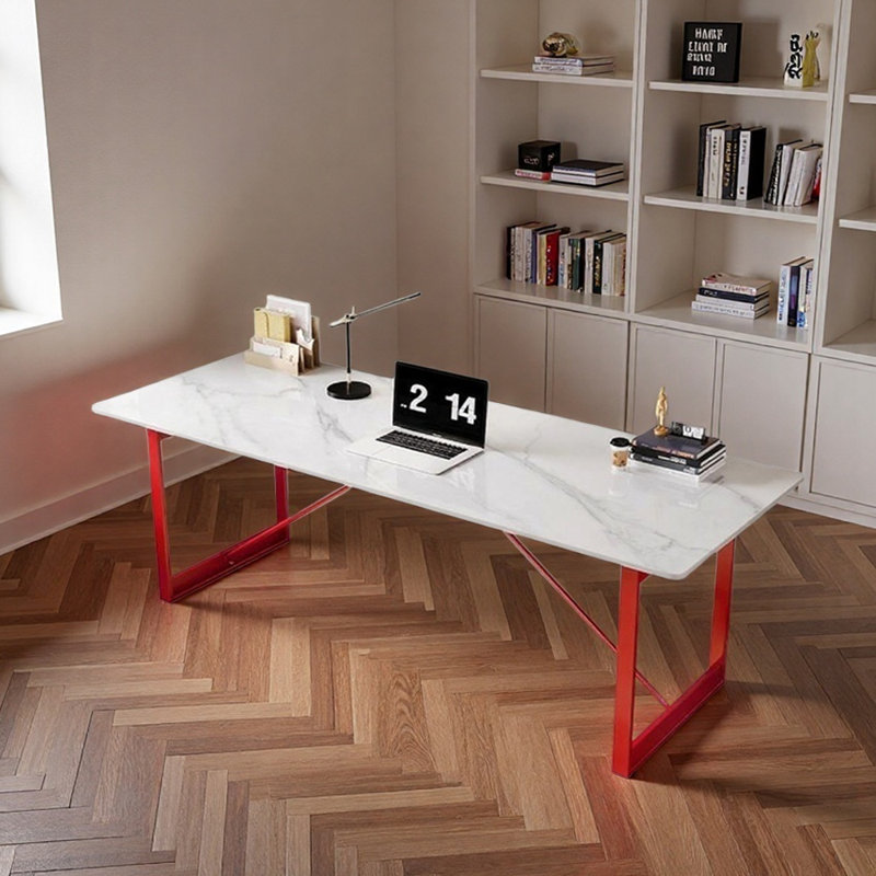 Bureau d'écriture Modern Light, H 29,52 po x l 78,74 po x P 27,55 po, Rouge