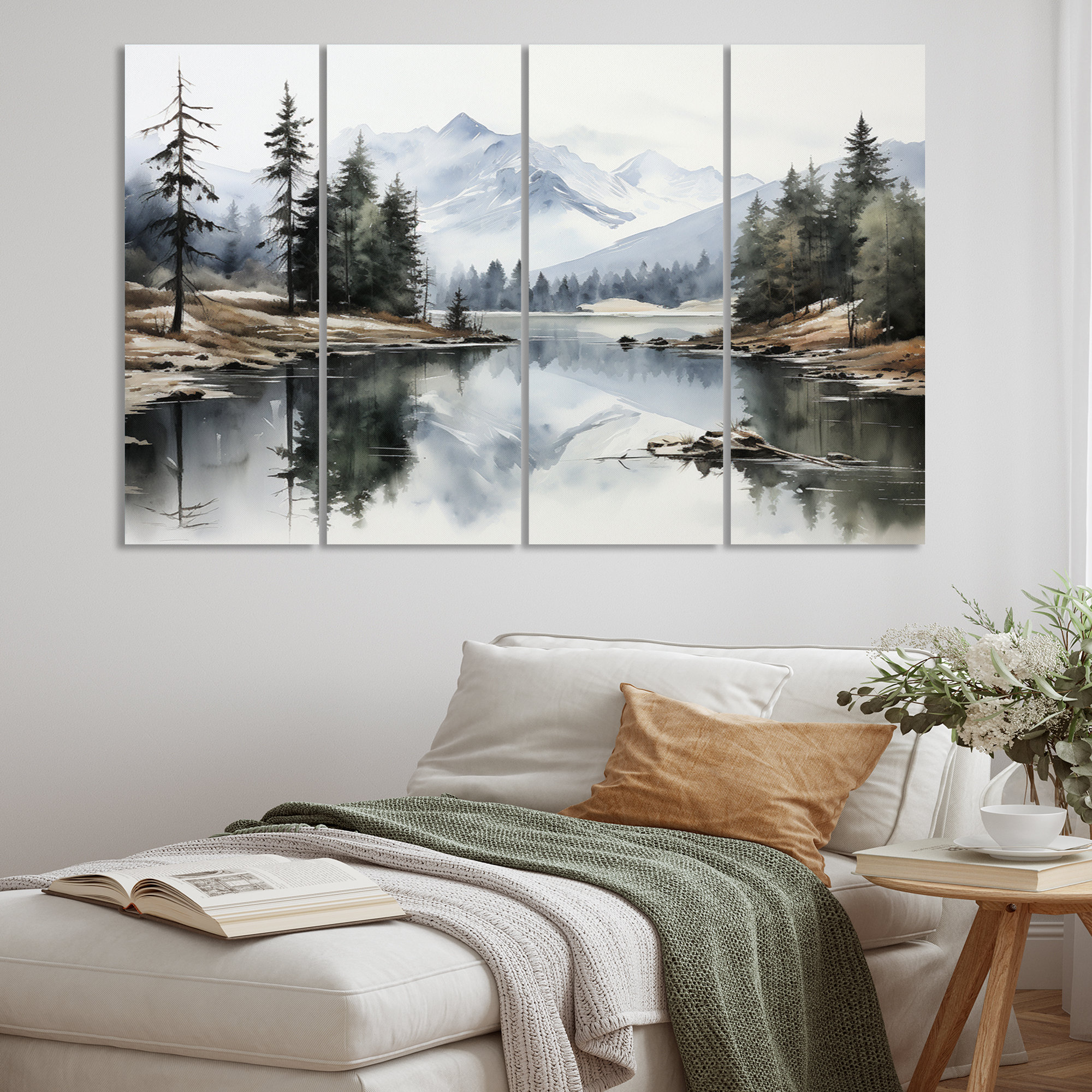 Millwood Pines Green Blue Minimalism Forest Silent Reflection ...