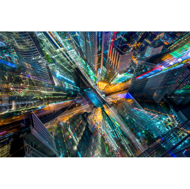 Metrio Pole - Print on Plastic / Acrylic, Black Frame, 90cm H x 135cm W x 10cm D