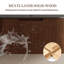 Meuble-lavabo mural moderne 36 po avec lavabo vasque noir, armoire en bois nervuré avec comptoir noir mat - conception d'inspiration Mid-Century pour les petits espaces