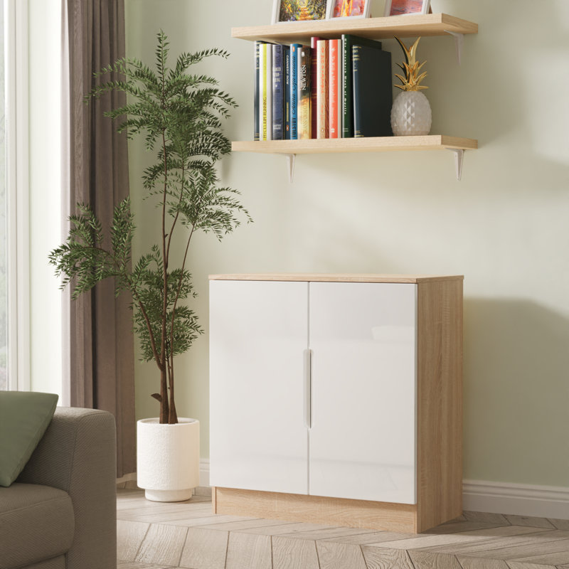 Bisma 74cm Sideboard, White/Oak