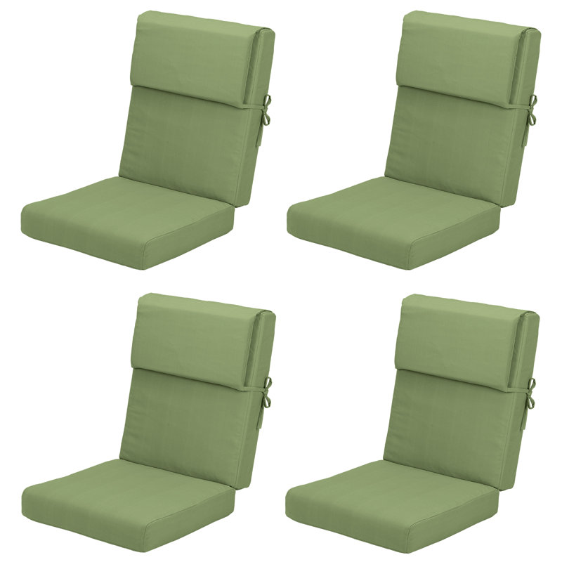 Lucy 4" Outdoor Seat / Back Cushion, Green