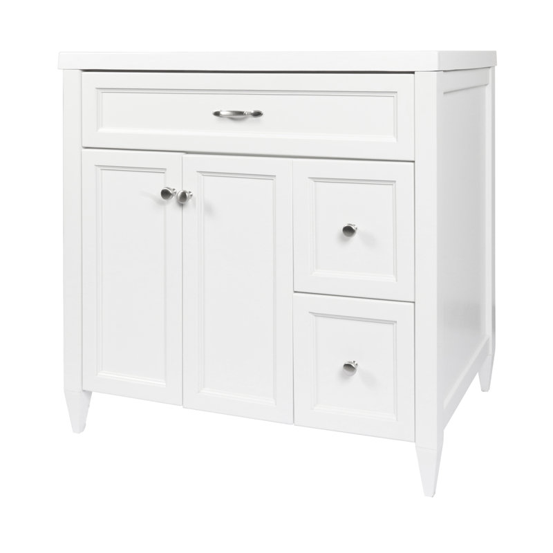 Ensemble de meuble-lavabo simple 37 po Biaunca, Blanc