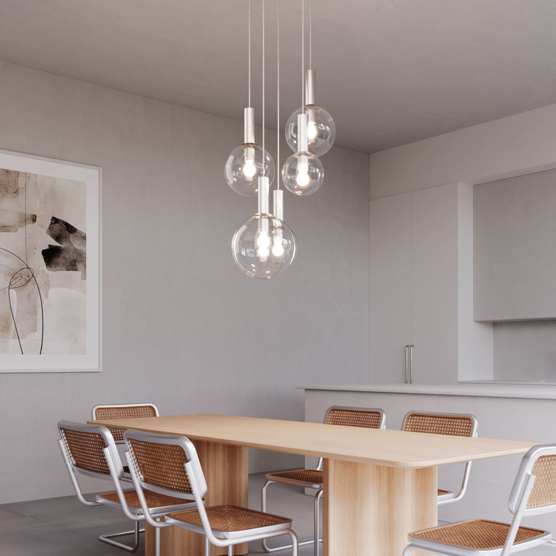 Bubbles 5 - Light Pendant, Polished Nickel, 22" H x 21" W x 21" D