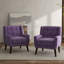 Jaqueze Upholstered Polyester Tufted Square Arm Accent chair-1208533556