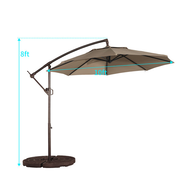 Freeport Park® Caillo 10 Lighted Cantilever Umbrella & Reviews