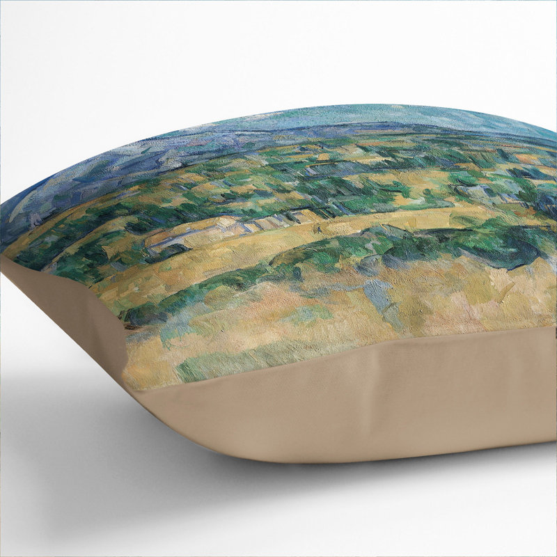 Mont Sainte-Victoire Vol.2 Square Throw Cushion, Stone, 40cm H x 40cm W x 15cm D