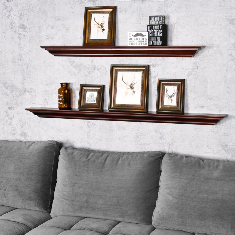 Maffei Floating Shelf, Espresso, 3.25'' H x 48" W x 5.25'' D