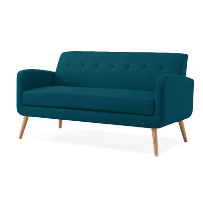 3 Pacific , Mid-century Modern, Blue With Spring Support Antique Blue Design, Sinuous Cushion