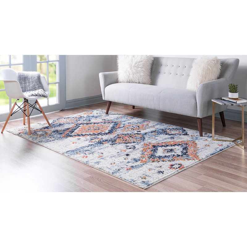 Tapis multicolore abstrait Victorville, Rectangle 9 pi x 12 pi