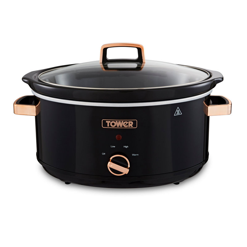 Tower 3.5L Stainless Steel Slow Cooker with 3 Heat Settings and Keep Warm Function, 210W, 6.5L