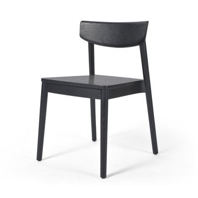 Maddie Solid Wood Side Chair in Veneer Black