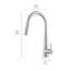 Robinet de cuisine à bec rétractable Elegant Lighting Lucas-95236142
