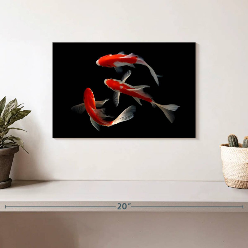 Koi Fish Trio, 8" H x 12" W