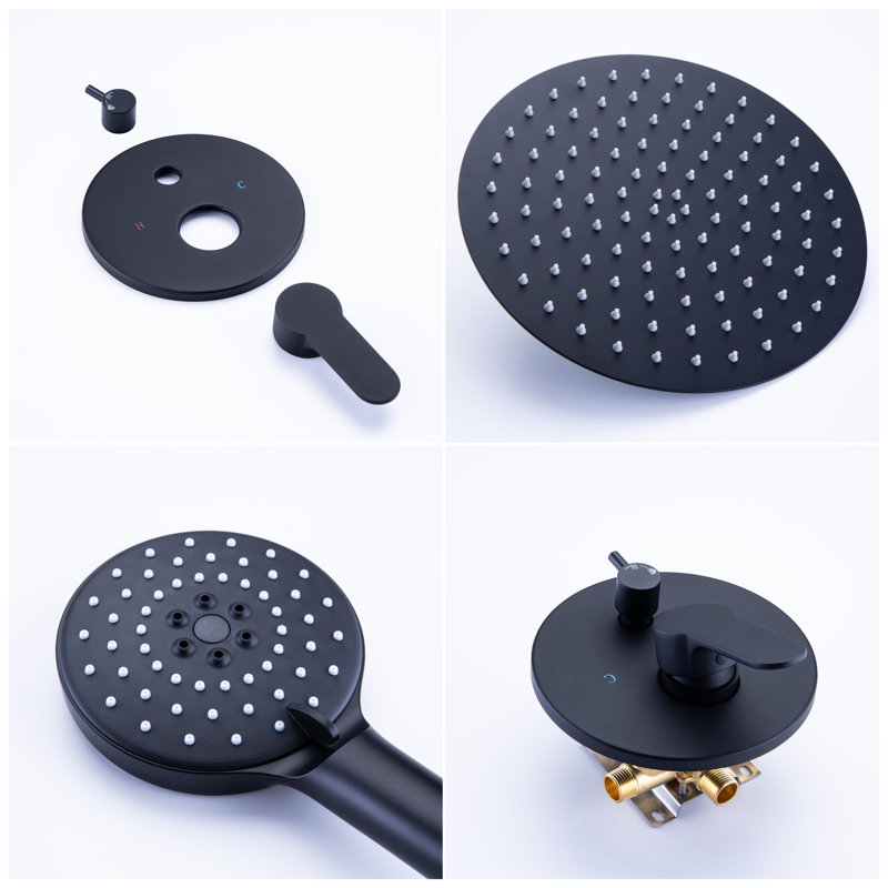 All-In-One Kit with Rough in-Valve, Matte Black
