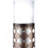 31" Tall Candleholder With Hurricane Glass, Arabesque Mirror Design