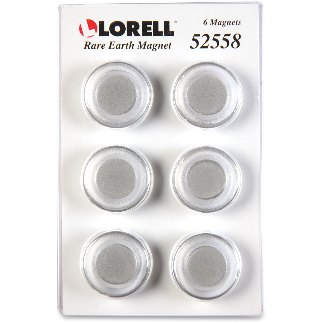 Lorell Magnets Magnetic & Lettering (Set of 6) Lorell
