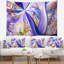 Tapisserie abstraite mauve à motif floral-28497045