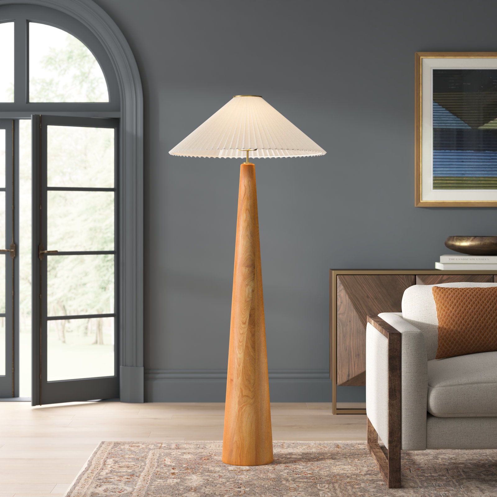 Freddy 66'' Solid Wood Floor Lamp
