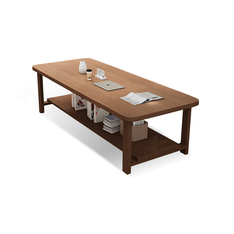 Rectangular Solid Wood Dining Table, 29.53"H x 78.74"L x 31.5"W, Nut-Brown