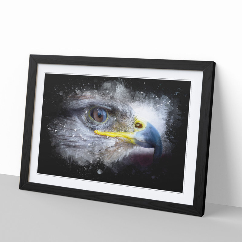 Golden Eagle Vol.4 - Picture Frame Painting, Black Framed, 36cm H x 48cm W x 2cm D
