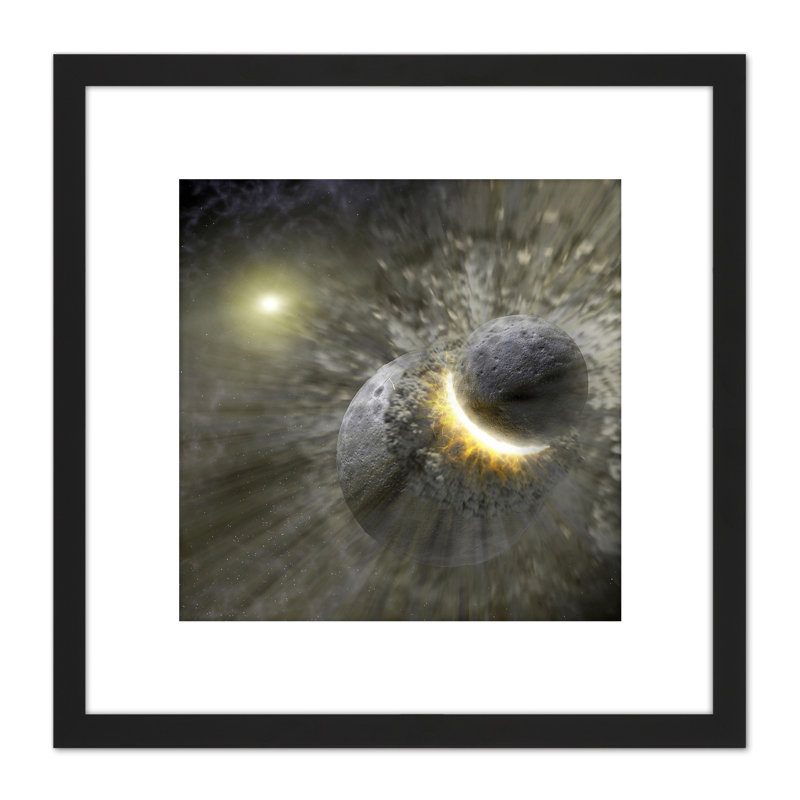 Space NASA Massive Planet Smash Vega Illustration - Single Picture Frame Print