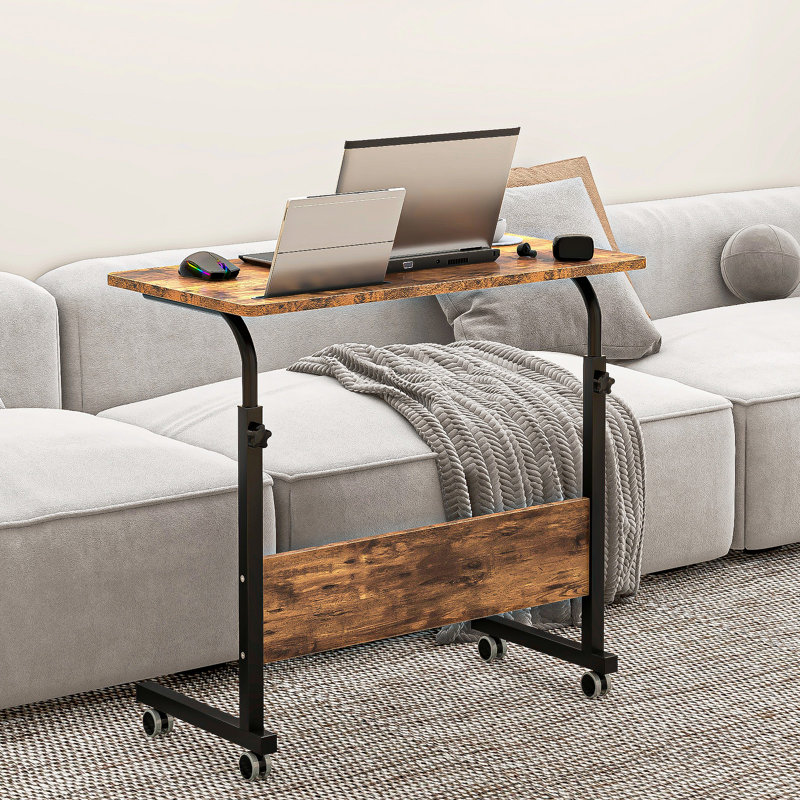 Support de tablette pour portable, lit, canapé et petit déjeuner, H 35,4 po x l 31,5 po x P 15,7 po, Brun rétro
