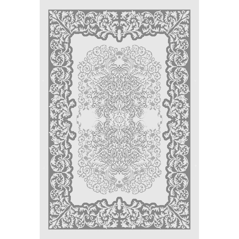 Tapis tissé élégant (4 x 6 pieds), 100% polyester, d'une hauteur de poils de 0,3 po | Pois antibactérien antidérapant en PVC | Lavable à la machine, impression numérique en 3D | Parfait pour le salon, la chambre à coucher et le bureau