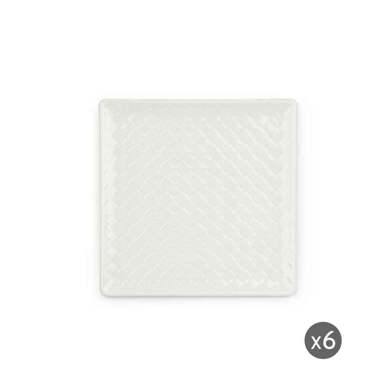 Excelsa Antalya Ceramic Serving Dish, 1.5cm H x 20.5cm W x 20.5cm D