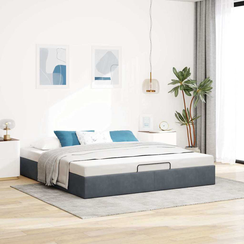 Bed, Dark Grey