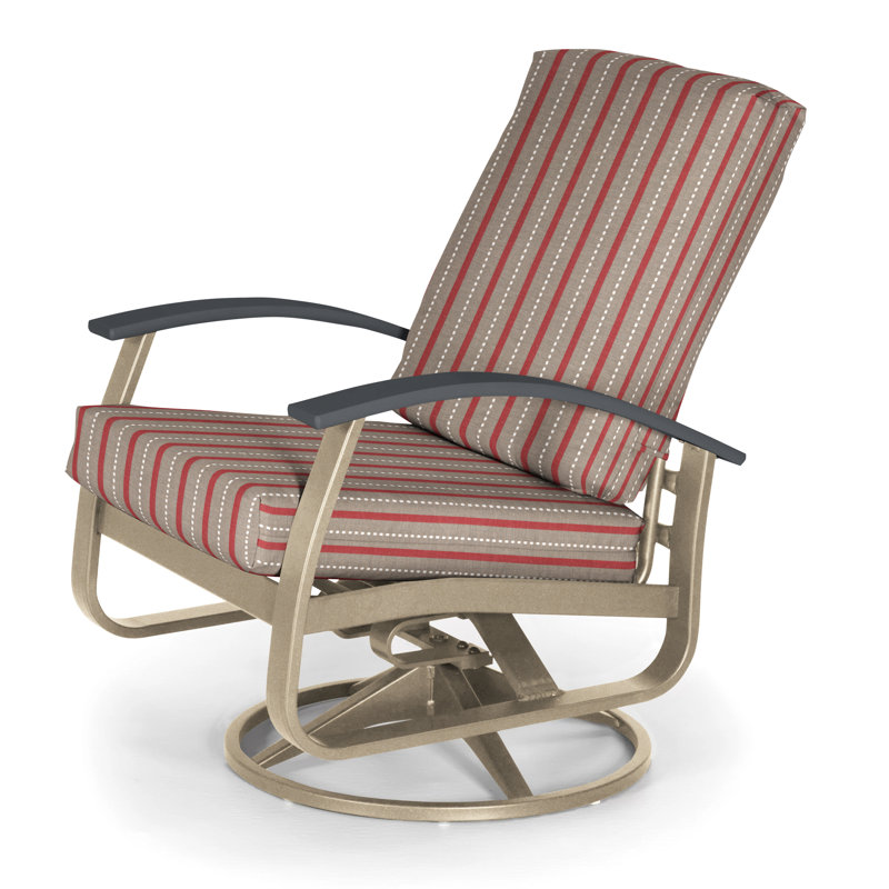 Belle Isle Outdoor Swivel Lounge Chair, Canvas Navy Sunbrella® Canvas, Classic Graphite P30, Textured Snow