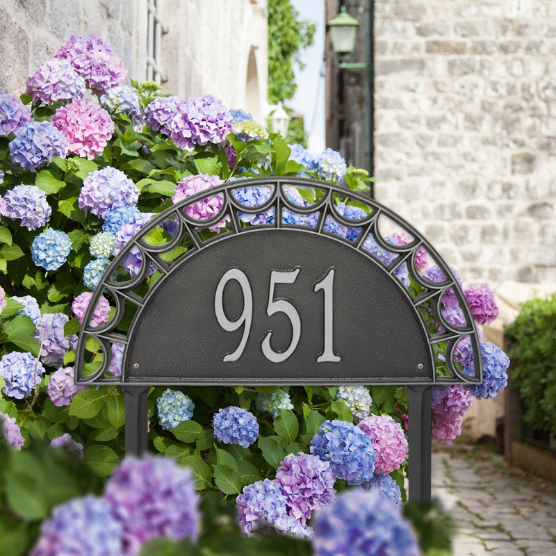 Plaque d'adresse sur 1 ligne Signature Series, Gris fumée, Gris, Oui