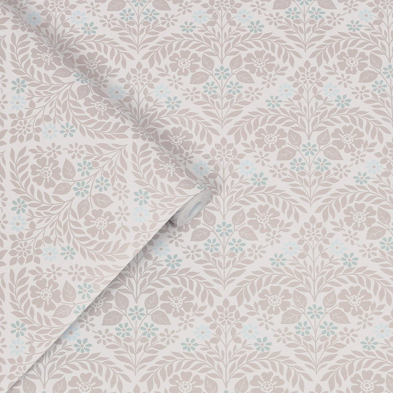Laura Ashley Margam Dove Grey Wallpaper, Dove Gray