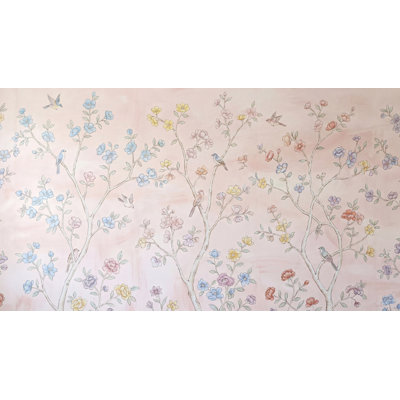 Papier peint floral chinois