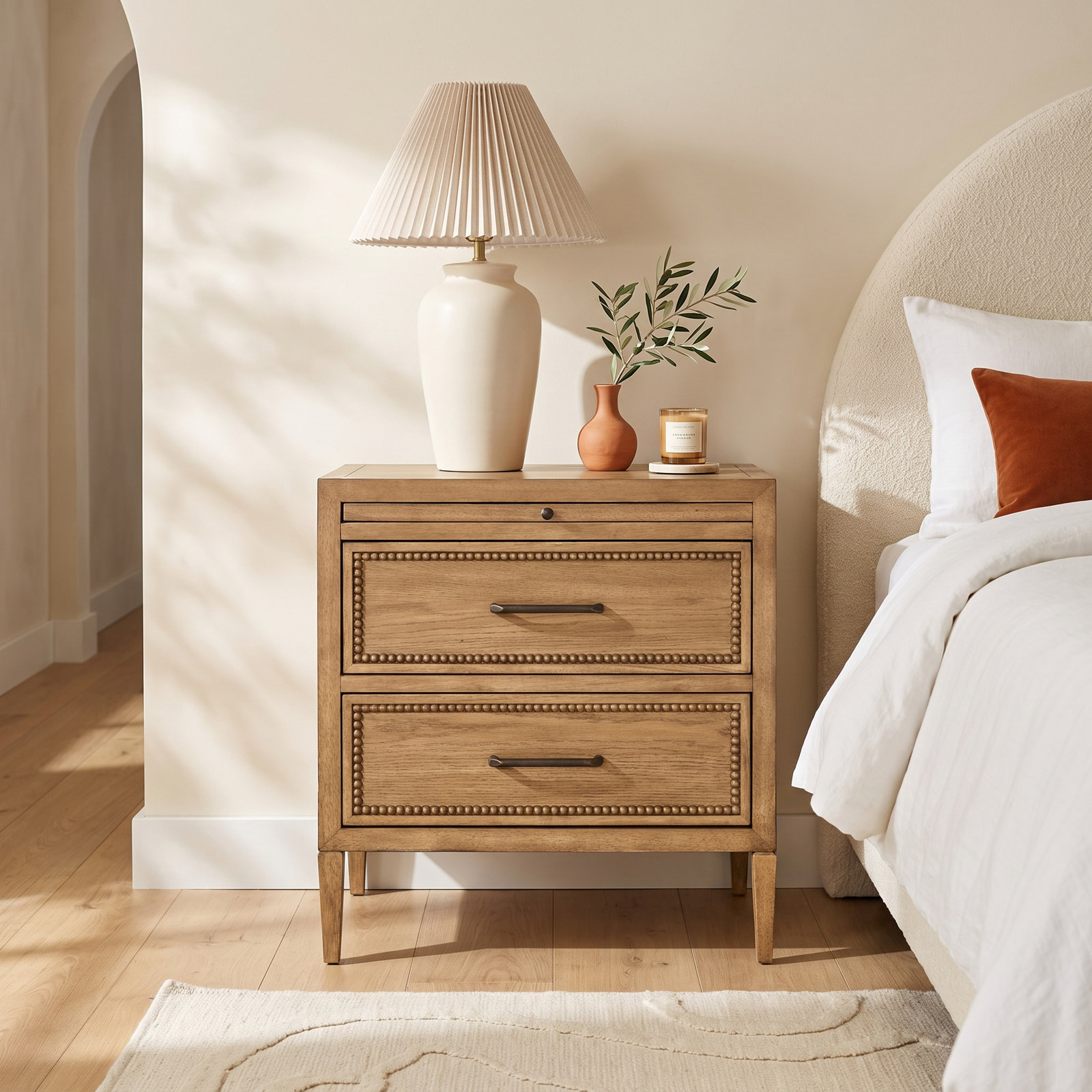 Becki Owens x Surya Hermosa Oak Nightstand