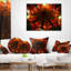 Abstrait fleur fractale orange - coussin imprimé floral-29597986-29597990