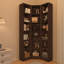 Étagère d'angle à 6 niveaux, tablette de rangement cubique ouverte, 18 compartiments pour salon et bureau, brun et rouge-1972063532