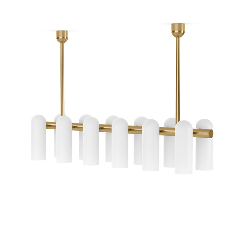 Odyssey 12 - Light Chandelier, Burnished Brass