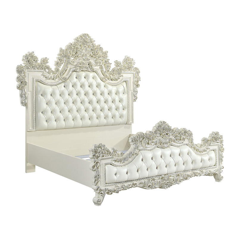 Traditional Luxurious upholstered bed,bed frame,platform bed, King