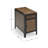 Schlenker Glass Top 1 End Table with Storage