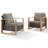 Allcot Outdoor Patio Brown Wicker Chair With Cushions (2-Pack)-388532363