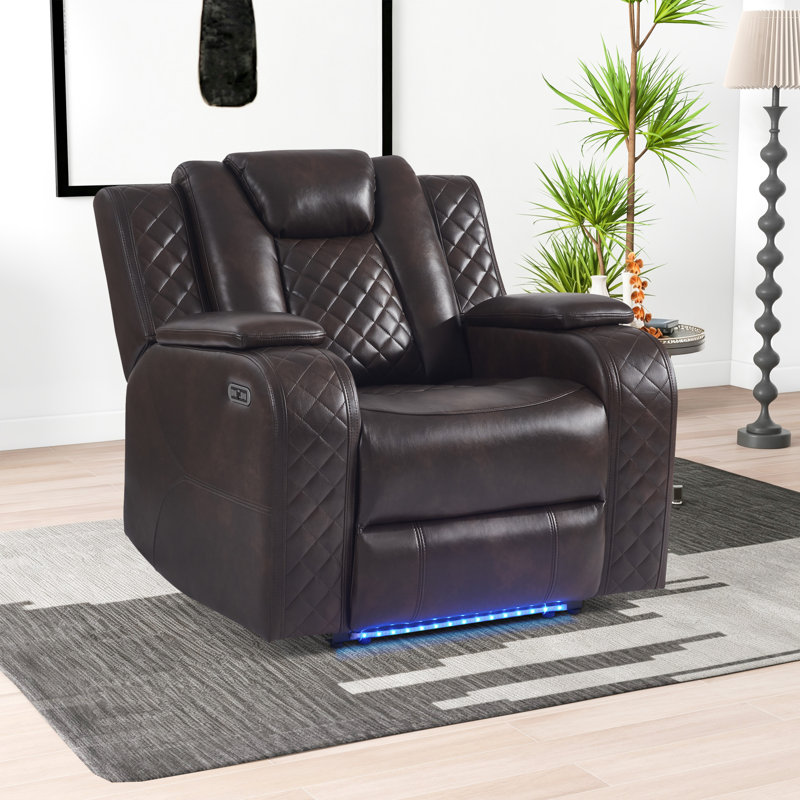 Fauteuil inclinable électrique à deux moteurs Lamana, Brun