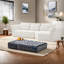 Canapé d'angle modulaire moderne, mousse beige, accoudoirs larges, spacieux, idéal pour la maison-140244803
