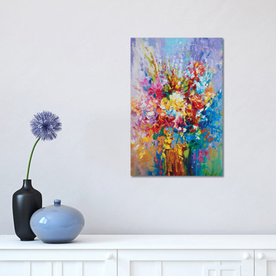 Floral Mosaic 1 Piece Painting on Canvas