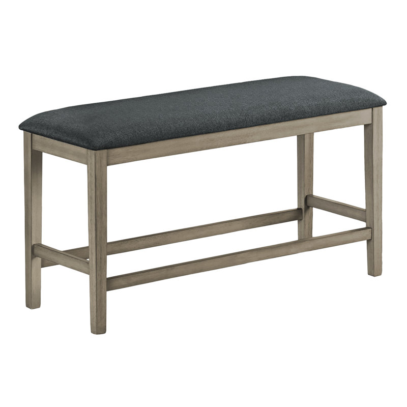 Banc, 42 po rectangulaire, salle à manger, cuisine, rembourré, bois, transitionnel