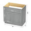 Hibbitts 36'' Single Bathroom Vanity Base Only-833558849