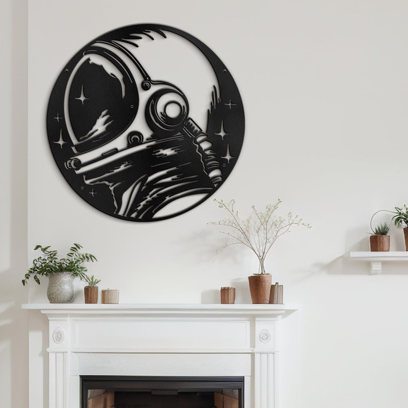 Décoration murale abstraite Touch of Class Vortex, H 18 po x l 18 po x P 0,05 po, Noir